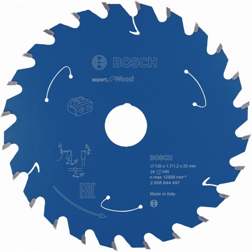 BOSCH Pilový kotouč pro aku pily; Expert for Wood 120x20x1,7/1,2x24T 2608644497