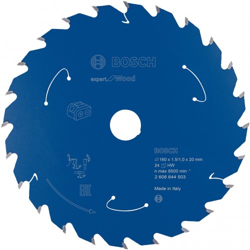 BOSCH Pilový kotouč pro aku pily; Expert for Wood 160x20x1,5/1x24T 2608644503