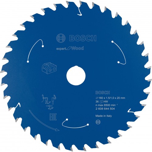 BOSCH Pilový kotouč pro aku pily; Expert for Wood 160x20x1,5/1x36T 2608644504