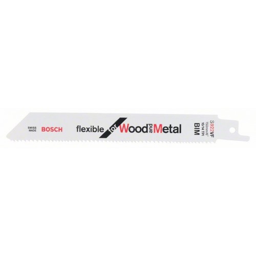 BOSCH Pilový plátek pro ocasky S 922 VF Flexible for Wood and Metal, 5 ks 2608656017