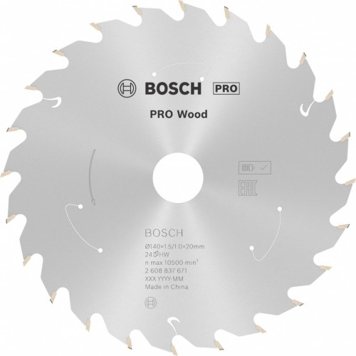 BOSCH Pilový kotouč PRO Wood cordless 140x20x1,5/1,0x24T 2608837671