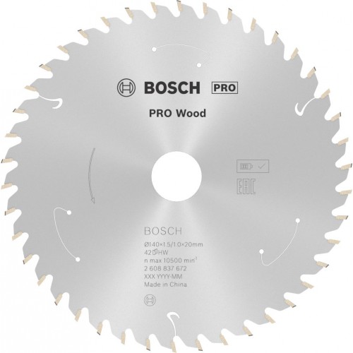 BOSCH Pilový kotouč PRO Wood cordless 140x20x1,5/1,0x42T 2608837672