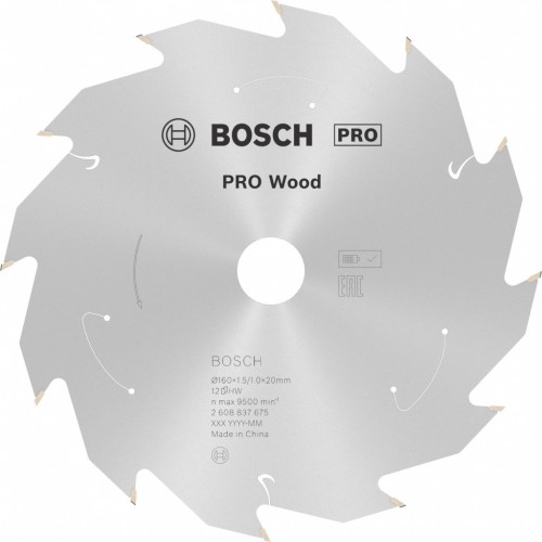 BOSCH Pilový kotouč PRO Wood cordless 160x20/15,875x1,5/1,0x12T 2608837675