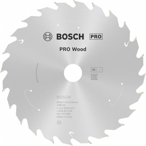 BOSCH Pilový kotouč PRO Wood cordless 160x20/15,875x1,5/1,0x24T 2608837676