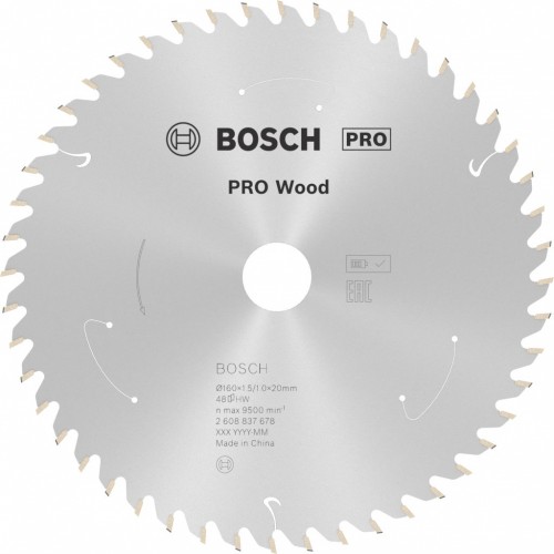 BOSCH Pilový kotouč PRO Wood cordless 160x20/15,875x1,5/1,0x48T 2608837678