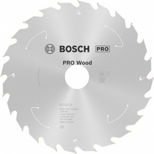 BOSCH Pilový kotouč PRO Wood cordless 190x20x1,6/1,1x24T 2608837704