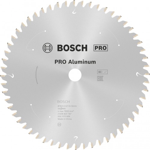 BOSCH Pilový kotouč PRO Aluminium cordless, 184 × 2 × 16 mm 2608837767