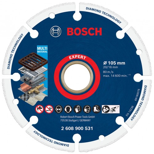 BOSCH Diamantový řezací kotouč EXPERT Diamond Metal Wheel 105 × 20/16 mm 2608900531