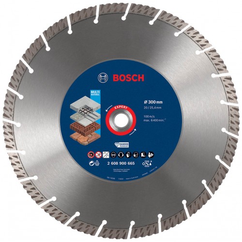 BOSCH Diamantový dělicí kotouč EXPERT MultiMaterial 300 × 20/25,40 × 3 × 15 mm 2608900665