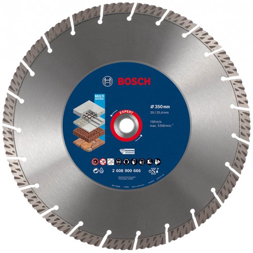 BOSCH Diamantový dělicí kotouč EXPERT MultiMaterial 350 × 20/25,40 × 3,3 × 15 mm 2608900666