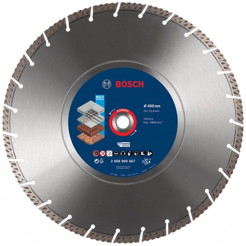 BOSCH Diamantový dělicí kotouč EXPERT MultiMaterial 400 × 20/25,40 × 3,3 × 12 mm 2608900667