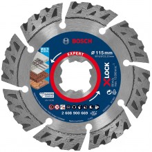 BOSCH Diamantový dělicí kotouč EXPERT MultiMaterial X-LOCK 115 × 22,23 × 2,4 × 12 mm 2608900669