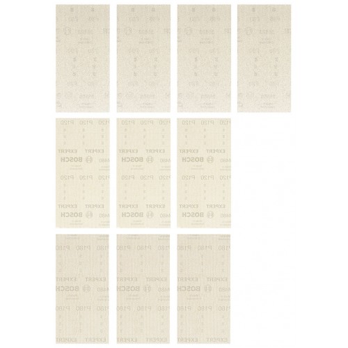BOSCH Sada brusných mřížek EXPERT M480 93 × 186 mm, 10 ks 2608901206