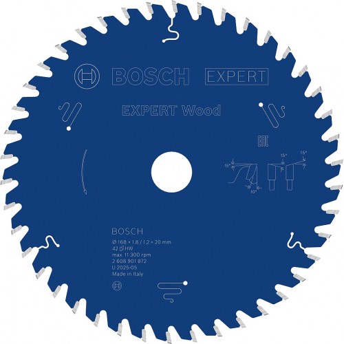 BOSCH Pilový kotouč EXPERT Wood, 168 × 1,8/1,2 × 20 mm, T42 2608901872 BOSCH Pilový kotouč EXPERT Wood, 168 × 1,8/1,2 × 20 mm, T42 2608901872