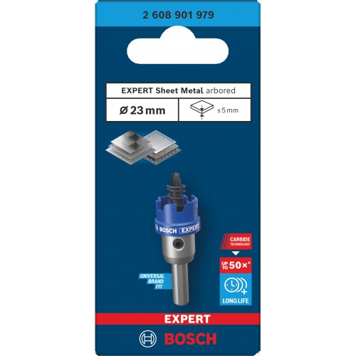 BOSCH Děrovka s adaptérem EXPERT Sheet Metal 23 × 5 mm 2608901979 BOSCH Děrovka s adaptérem EXPERT Sheet Metal 23 × 5 mm 2608901979