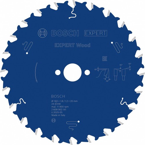 BOSCH Pilový kotouč EXPERT Wood, 160 × 1,8/1,2 × 20 mm, T24 2608902141 BOSCH Pilový kotouč EXPERT Wood, 160 × 1,8/1,2 × 20 mm, T24 2608902141