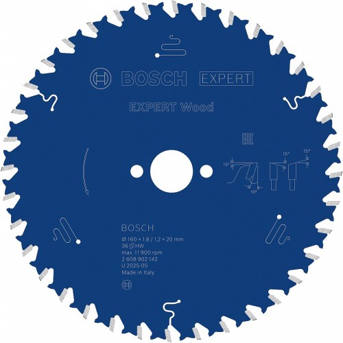 BOSCH Pilový kotouč EXPERT Wood, 160 × 1,8/1,2 × 20 mm, T36 2608902142