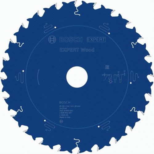 BOSCH EXPERT Wood Pilový kotouč, 216 × 2,6/1,6 × 30 mm, T24 2608902207