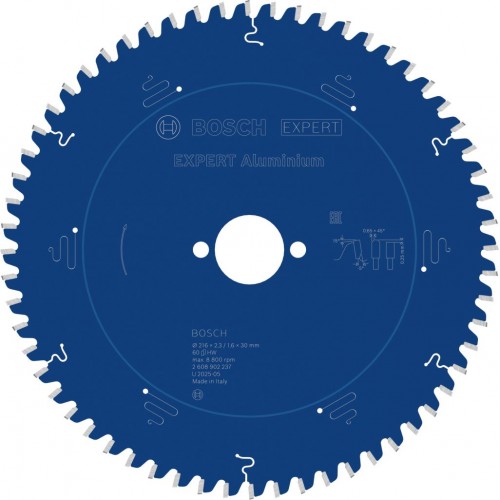 BOSCH EXPERT Aluminium pro okružní pilu Pilový kotouč, 216×2,3/1,6×30 mm, T60 2608902237 BOSCH EXPERT Aluminium pro okružní pilu Pilový kotouč, 216×2,3/1,6×30 mm, T60 2608902237