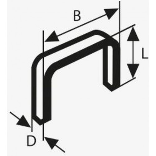 BOSCH Spona z plochého drátu, typ 51, 10 x 1 x 6mm 2609200200