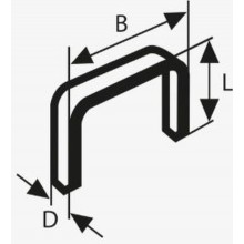 BOSCH Sponky do sponkovačky z plochého drátu, typ 51, 10 x 1 x 10 mm 2609200202