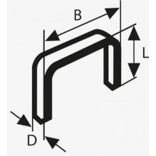 BOSCH Sponky do sponkovačky z plochého drátu, typ 51, 10 x 1 x 10 mm 2609200202
