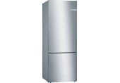 Série 4 – volně stojící chladnička s dolním mrazákem, 191 × 70 cm, metalický vzhled