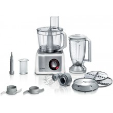 Bosch Food processor, MultiTalent 8, 1250 W, bílá, Brushed stainless steel MC812S814