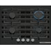 Bosch Serie 6 Plynová varná deska 60 cm Tvrzené sklo, černá PPP6A6I40