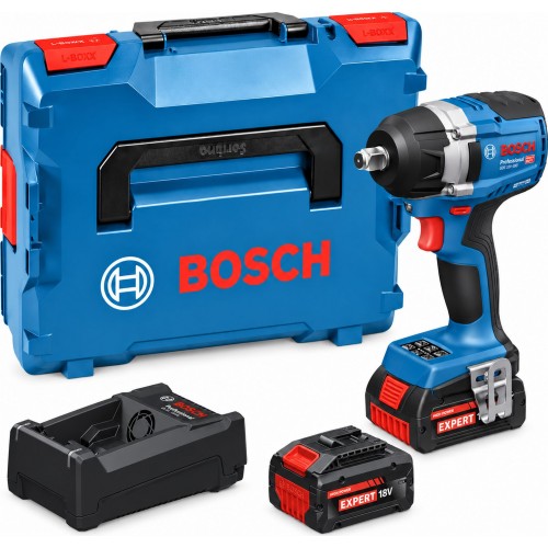 BOSCH GDS18V-750 PROFESSIONAL Akumulátorový rázový utahovák, 2x8,0Ah, L-BOXX 06019L9102