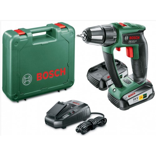 BOSCH PSR 18 LI-2 Ergonomic akumulátorový vrtací šroubovák 06039B0101 BOSCH PSR 18 LI-2 Ergonomic akumulátorový vrtací šroubovák 06039B0101