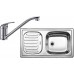 BLANCO set FLEX MINI dřez nerez 780 x 435 mm + DARAS baterie chrom