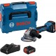 BOSCH GWS 18V-8 PROFESSIONAL Akumulátorová úhlová bruska, 2x 4,0 Ah, L-BOXX 136 06019N9002