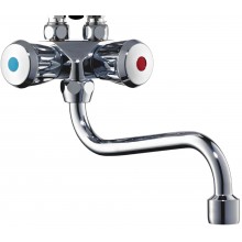 CLAGE SMB Nástěnná kohoutková beztlaková baterie s raménkem 16 cm 1100-04100