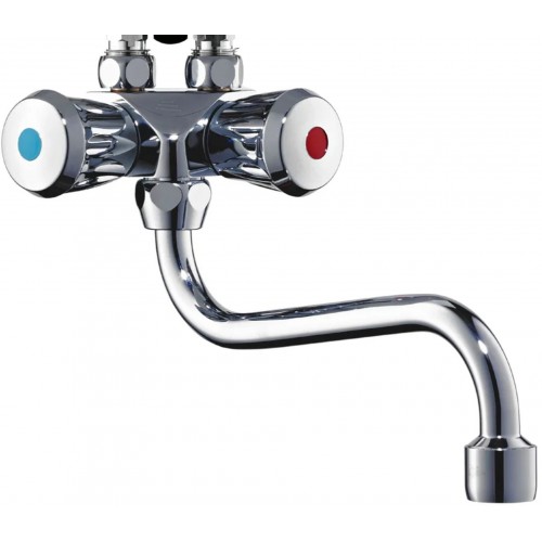 CLAGE SMB Nástěnná kohoutková beztlaková baterie s raménkem 16 cm 1100-04100