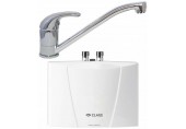 CLAGE M7 EKM Malý průtokový ohřívač vody 6,5 W 400 V + páková stojánková baterie 1500-17227