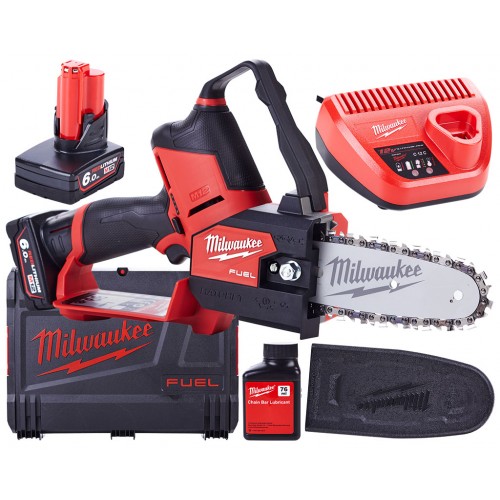 Milwaukee M12 FHS-602X Řetězová pila 2x6.0 Ah , HD Box 4933472212