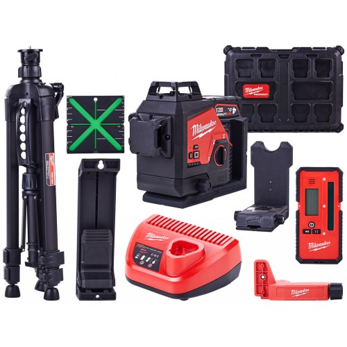 Milwaukee M12 3PLKIT-401P Aku Křížový liniový laser včetně příslušenství 4933478960