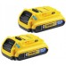 DeWALT 18 V XR 2 x zásuvný akumulátor 2,0 Ah Li-Ion Bluetooth DCB283B