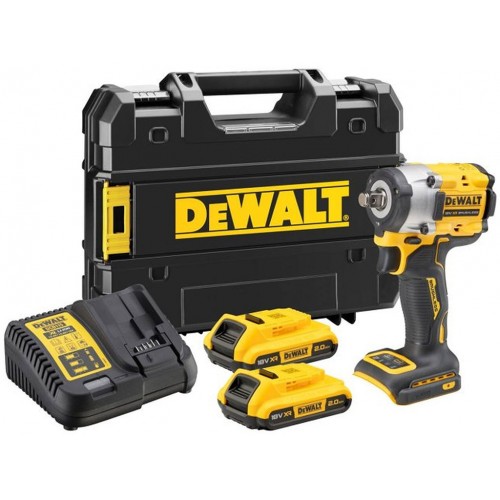 DeWALT DCF921D2T Aku rázový utahovák 1/2" (406 Nm/18V/2x2,0Ah) kufr Tstak