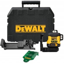 DeWALT DCLE34031N Aku zelený laser 3 x 360° zelený, XR (18V/bez aku) kufr