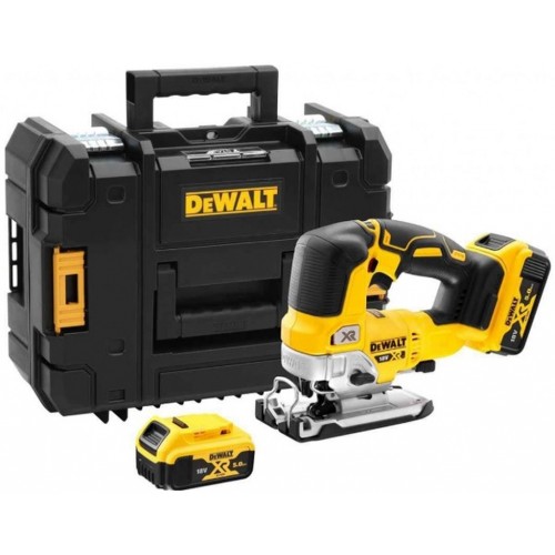 DeWALT DCS334P2 Aku bezuhlíková přímočará pila XR (18V/2x5,0Ah) kufr Tstak