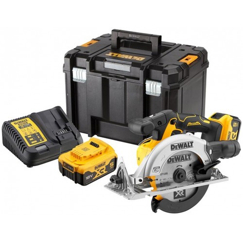 DeWALT DCS565P2 Aku kotoučová pila 165mm XR (18V/2x5,0 Ah) kufr Tstak