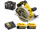 DeWALT DCS570P2 Aku kotoučová pila XR (18V/2x5,0Ah/184mm) kufr Tstak