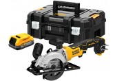 DeWALT DCS571E1T Aku okružní pila (115mm/18V/1x1,7Ah PowerStack) bez nabíječky, kufr Tstak