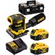 DeWALT DCW200P2 Aku bezuhlíková vibrační bruska XR (18V/2x5,0Ah) kufr Tstak