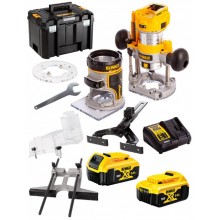 DeWALT DCW604P2 Aku kombinované frézka XR (8mm/18V/2x5,0Ah) kufr Tstak