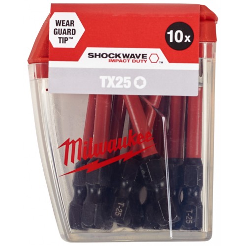 Milwaukee Shockwave Šroubovací bity TX25 50 mm – 10 ks 4932430882 Milwaukee Shockwave Šroubovací bity TX25 50 mm – 10 ks 4932430882