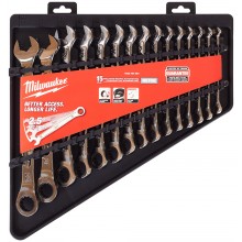 Milwaukee 4932464994 Sada kombinovaných klíčů MAX BITE s metrickými mírami 15 ks