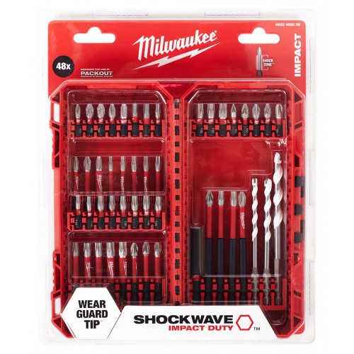 Milwaukee Sada bitů a vrtáků 48ks, SHOCKWAVE IMPACT DUTY, 4932492005